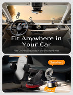 LISEN Suction Phone Mount【2026 Auto Vacuum 3.0】, 360 Adjustable Magnetic Phone Holder for Car Dashboard Universal Magsafe Accessories Gifts for Men Women for iPhone 17 Pro Max Air 16 15 14 13 12