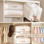 Comforter Storage Bag - 110L Large Capacity Blanket Storage Bags 2-Layer Ultra Space Saving Self Compression Organizer, Washa
