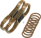 Key Chain Quick Release Spring 2 Pack with 4 Key Rings Heavy Duty Keychain Organizer for Men and Women