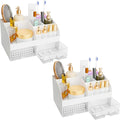 Makeup Organizer with Drawers, Cosmetic Storage for Dresser Vanity and Bathroom Countertop, Beauty Holder for Lipstick Brush,