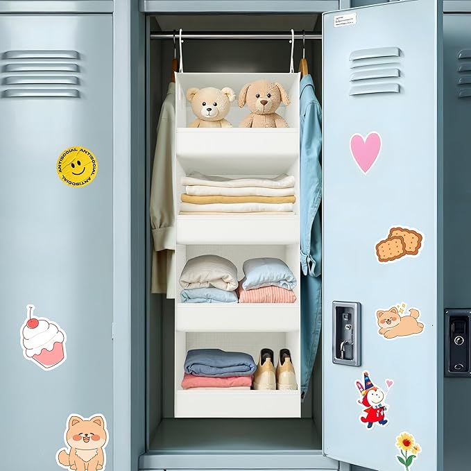 GRANNY SAYS 4-Shelf Hanging Organizer, Closet Hanging Shelves, Closet Hanging Storage Organizers, Organization for Bedroom, L
