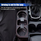 Car Cup Holder, Auto Front Seat Organizer, Multifunctional Cup Drink Holders with PU Leather Cover, Gap Filler Storage Box Coin Bucket Console Side Pocket Cell Mobile Phone Holder (Black)
