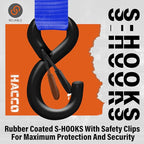Ratchet Tie Down Straps, 2340lb Break Strength, 4pc 1inch x 16FT Ratchet Strap Set with Padded Handles & Coated S Hook W/Safety Clip, Cargo Strap Tie-Down for Motorcycle, Truck (Blue)