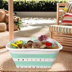 SAMMART 42L (11 gallon) Collapsible Plastic Laundry Basket - Foldable Pop Up Storage Container/Organizer - Space Saving Hampe