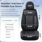 Coverado Seat Covers, Car Seat Covers Front Seats, Black Seat Cover, Waterproof Car Seat Cushion, Front Car Seat Covers Leath