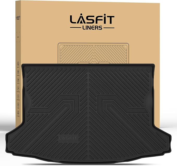 LASFIT Cargo Mat for Subaru Crosstrek 2016-2017/XV Crosstrek 2013-2015/Impreza 2012-2016(Impreza not fit Seden),All Weather TPE Custom Fit Easy Clean Durable Trunk Mat for Subaru Cargo Liner,Black
