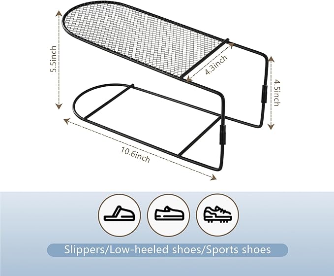 CiBiZi Shoe Slots Organizer 10Pack Metal Shoe Stackers for a Pair of Shoes Display Shelf Shoe Holder Shoe Storage Closet Orga