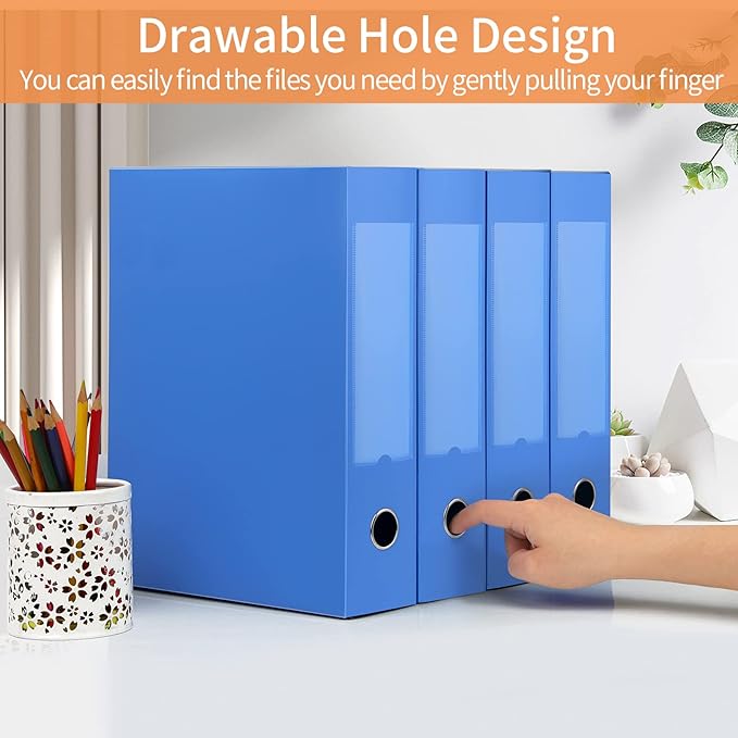 HUA JIE A4 Storage File Boxes Plastic Archives Cases with Lid, File Folder Organizer Document Filing Box for office,31×7.5×23