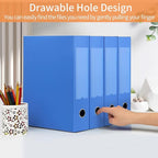 HUA JIE A4 Storage File Boxes Plastic Archives Cases with Lid, File Folder Organizer Document Filing Box for office,31×7.5×23