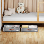 Under bed Storage With Wheels,Large Capacity 7.5 inches Height Storage Bins,Rolling Under bed Shoe Storage Containers,Under b