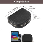 ProCase Travel Size Jewelry Box, Large Portable Seashell-Shaped Jewelry Case, 2 Layer Jewelry Organizer in PU Leather for Wom