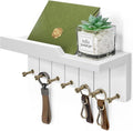 Rebee Vision Decorative Key Holder Wall Mount - Key and Mail Holder for Wall with 7 Hooks and Shelf Organizer for Room Decor 