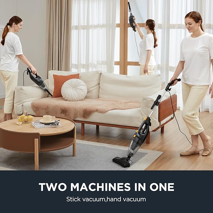 Eureka Blaze Stick Vacuum Cleaner, Powerful Suction 3-in-1 Small Handheld Vac with Filter for Hard Floor Lightweight Upright 
