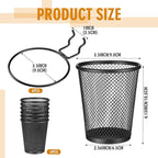 Spakon 6 Sets Pegboard Cups with Ring Hook, Peg Board Baskets Bin Holder Organizer Accessories Pegboard Pencil Cup Multipurpo