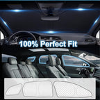 KMF 8pcs Thicken Sun Shades for KIA Sportage 2023-2025 Accessories, Custom Fit Full Car Window Covers for Windshield Side Rear, UV Block and Blackout Privacy for Camping Outdoor