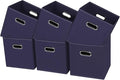 Black Fabric Cubby Storage Bins,13x13x13 Inches ,Cube Organizer Bin Foldable Storage Boxes with Dual Handles Fabric Organizer