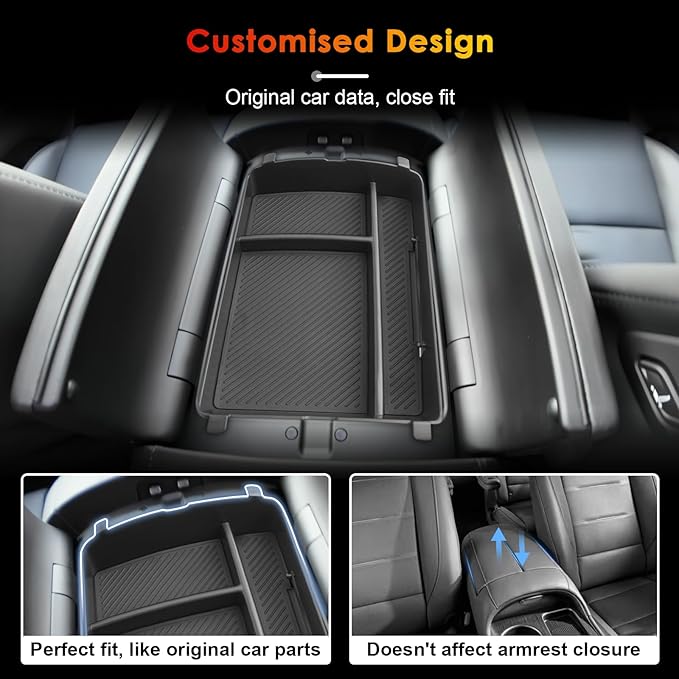 for 2026 Hyundai Palisade Center Console Organizer ONLY for 2026 Palisade Hybrid Calligraphy 7-Seater Armrest Box Secondary Storage Glove Box Accessories (2026 Palisade Upper Console Organizer)