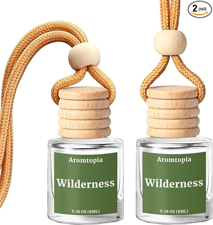 Hanging Car Air Freshener - Aromtopia Woody Scent Car Fragrance Diffusers - Car Odor Eliminator - Long Lasting Scent - Auto A