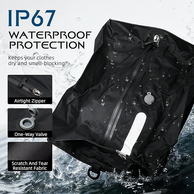 Vacuum Travel Bags With Pump,Vacuum Seal Bags For Clothing Travel,Ip67 Waterproof Vacuum Bags For Travel,Compression Packing 