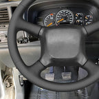 MEWANT Hand Sew Genuine Leather Steering Wheel Cover for Chevy Silverado 1500 Astro Blazer C/K Kodiak S10 Suburban Tahoe