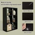CTESNE【2026 Wooden Thick Frame 6 Cube Storage Organizer Shelf with Anti-Tipping Kits + Reversible Open Back Bookcase, Horizon