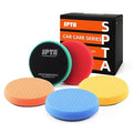 Buffing Polishing Pads, SPTA 5Pcs 4.5 Inch Face for 4 Inch 100mm Backing Plate Mix Cutting force Buffing Pads Cutting Polishing Pad Kit For Car Buffer Polisher Compounding,Polishing, Waxing-FPTFS4-MIX