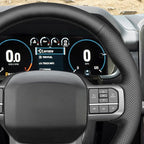 MEWANT Steering Wheel Covers for Ford F-150 2021-2025 / F-150 Lightning 2022-2025 Hand-Stitched F150 Steering Wheel Wrap