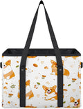 Reusable Grocery Bags Heavy Duty Shopping Bags Foldable Large Tote Bags with Long Handles & Hard Bottom