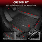 LASFIT Floor Mats for Jeep Grand Cherokee L 2021-2025 2026 7 Seat (NOT Fit for 6-Passenger) All Weather TPE Custom Fit Car Mats Floor Liners 1st & 2nd & 3th Row, Black