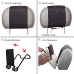 Universal Car Headrest Mount Holder with Angle-Adjustable Clamp - for Use with iPads, Galaxy Tablets and More