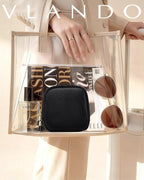 VLANDO Travel Jewelry Case,2-Layer Jewelry Organizer for Travel,Mothers Day Mom Gifts,Multi-Compartment Jewelry Storage for R