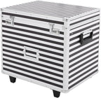 Locking File Box Aluminum Alloy Portable Storage Case with Telescopic Handle Mobile File Organizer with Combination Lock Roll