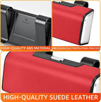 Car Sunglasses Holder for Sun Visor, Button Leather Eyeglass Hanger and Interior Storage Box