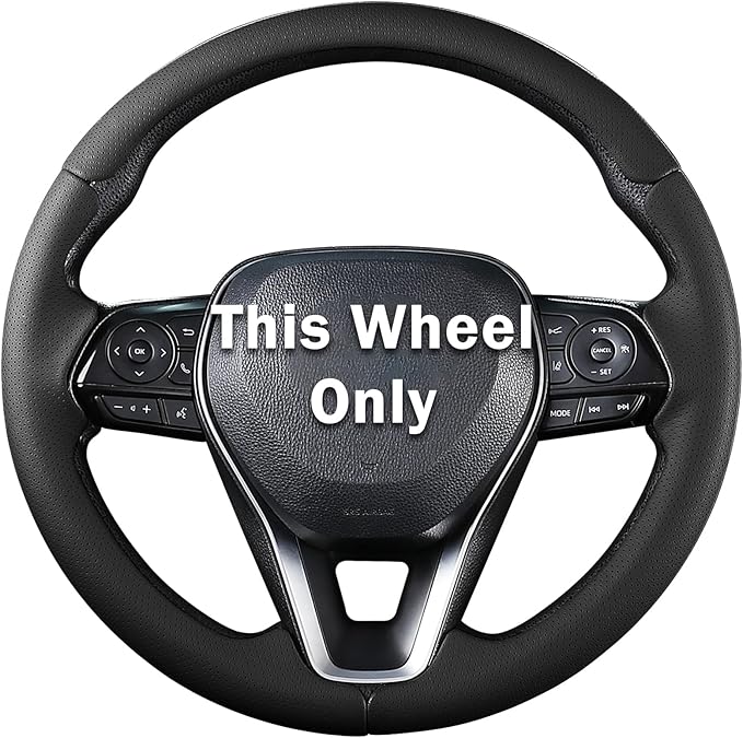 Fit for Toyota Steering Wheel Cover, Car Steering Wheel Cover for Toyota Corolla(2020-2026) Rav4(2019-2025) Camry(2018-2024) Venza(2021-2024) Avalon(2019-2022) Accessories (Perforated Black)