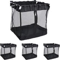 4Pcs Large Slatwall Baskets Mesh Slatwall Baskets with Zipper Mounted Storage Baskets Hanging Slatwall Accessories for Shops 