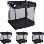 4Pcs Large Slatwall Baskets Mesh Slatwall Baskets with Zipper Mounted Storage Baskets Hanging Slatwall Accessories for Shops 