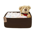 COMFY-HOMI 13" x 8.5" x 5.1" Storage Baskets for Organizing | Cotton Rope Woven Basket | Toy Storage Bin Box | Basket for She