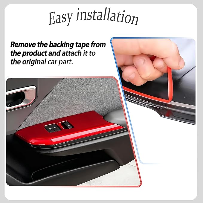 Window Control Panel Cover,for Kia K4 2024 2025 2026, Door Panel Cover,Power Windows Trim - Wine Red Protective Accessories