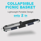 Picnic Basket, SIYUAN Shopping Basket with Handle 22L Collapsible Grocery Basket Portable Folding Basket for Marketing Reuasb