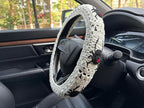 Crochet Spider Steering Wheel Cover Universal 14-15 inch (C,Wheel Cover+2 Belt Cover)