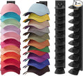YOUDENOVA 2 Pack Hat Organizer for Baseball Caps, Adhesive or Screw-Mounted Hat Rack Holds 40 Hats, Hat Storage Display for W