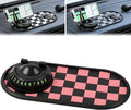 Mobile Phone Bracket Anti-Slip Mat,Multifunction Car Dashboard Mat with Temporary Parking Number,360° Rotating Adjustable Pho