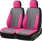 Coverado Car Seat Covers 2-Pack, Luxury Front Seat Covers, Automotive Car Seat Protectors, Pink Seat Covers Universal Fit for
