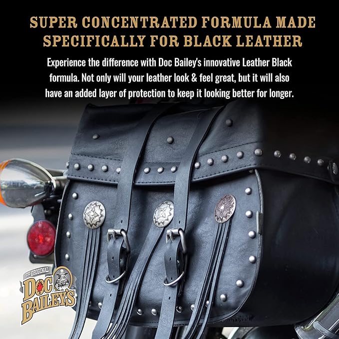 Doc Baileys Leather Black Care -Premium Quality All In One Leather Cleaner, Conditioner, Waterproofer & Protectant - For your