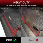 LASFIT Floor Mats for Ram 1500 2019-2024 Crew Cab and Quad Cab Front, Bucket Seat, All Weather TPE Custom Fit Car Mats Truck Front Liners 1st Row Only, Black