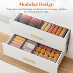 Lifewit Underwear Drawer Organizer for Closet 8 Pack, 3 Sizes Dresser Organizer Dividers, Deep Fabric Foldable Drawer Storage