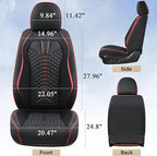 Coverado Car Seat Covers, Front Seat Cover, Waterproof Nappa Leather Seat Covers for Cars, 2 Pack Car Seat Protectors, Driver