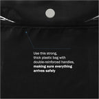 9x12 Black Disposable Car Trash Bags, Leak-proof, Small Size, 50 Pack, 2 Mil Thick, with Die-Cut Handles by PPB