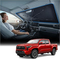 Windshield Sun Shade Umbrella for Toyota Tacoma - [Vinyl Coating Heat Shield] Protect Car from Sun Rays & Heat Damage Keep Cool and Protect Interior, Spring Structure Edge