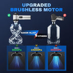 Saker Car Vacuum Portable Cordless 20000Pa Suction Power 4 in 1 Handheld Vacuum&Air Duster with LED Light Type-C Charge Porta